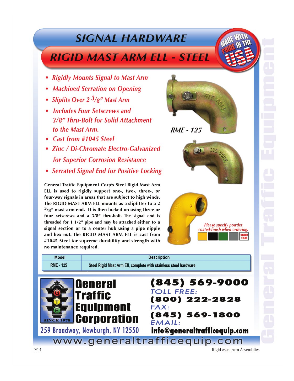 Mounting Assemblies catalog sheet page 95