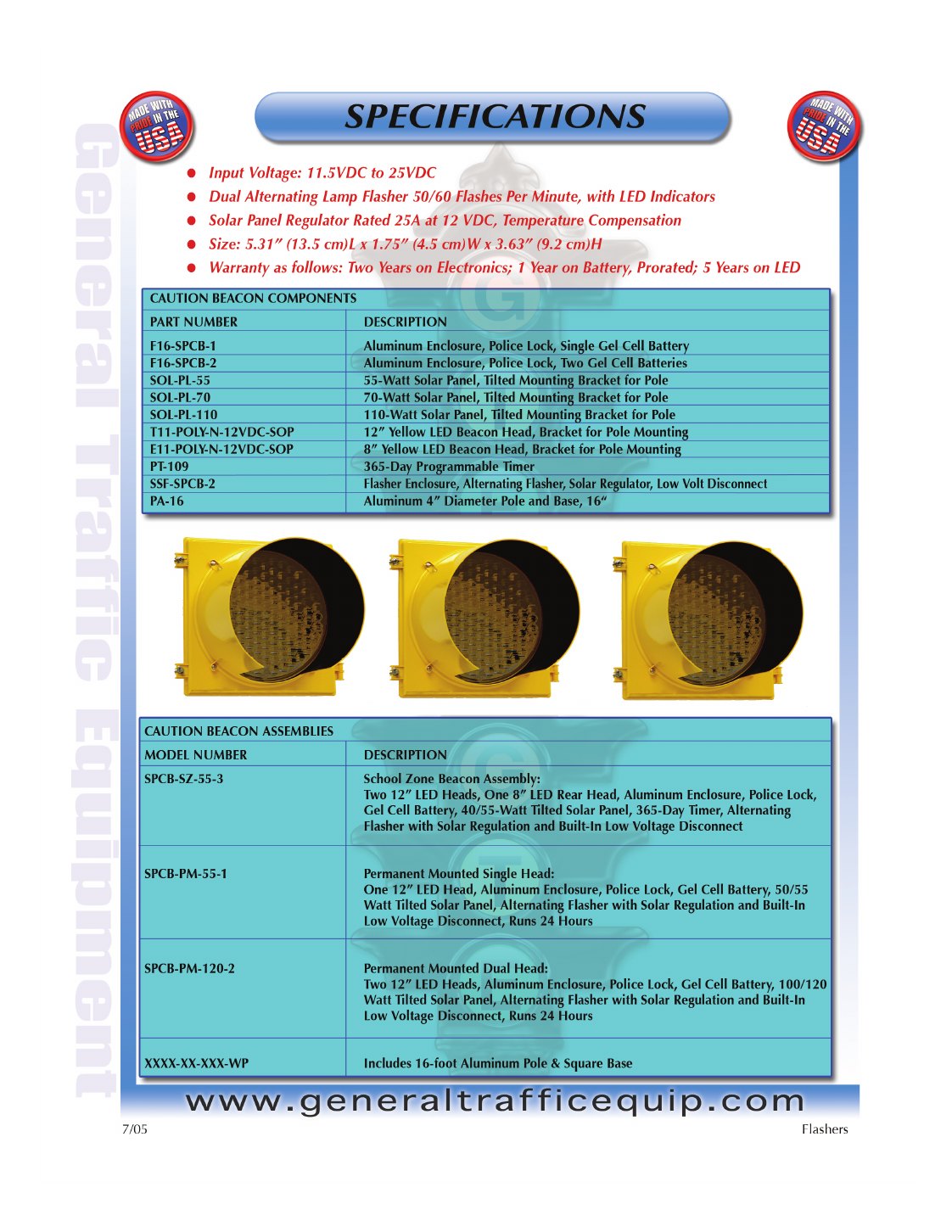 Replacement Parts catalog sheet page 104